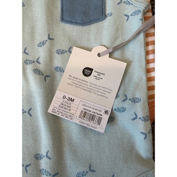 Boys Cloud Island 3 pack Baby/Infant Bodysuit Set, New! 0-3M - Picture 2 of 4